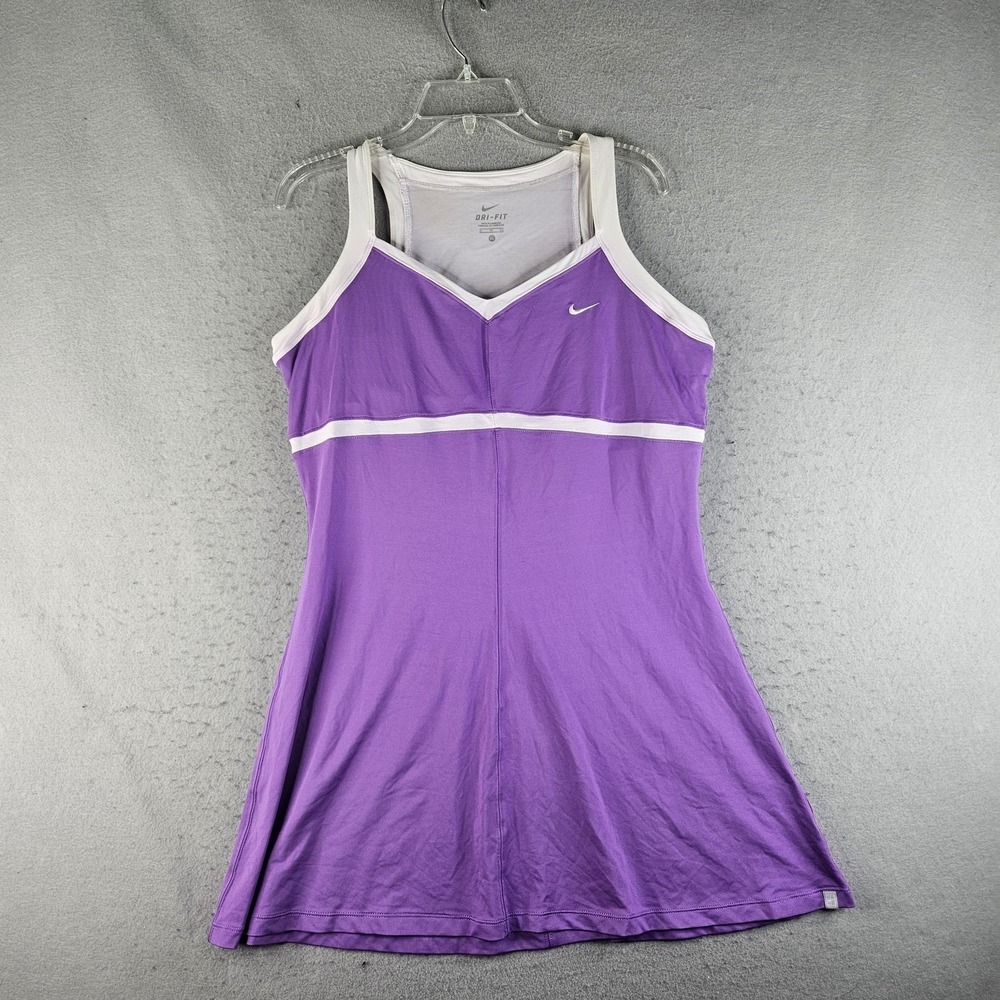 Nike Dri-FIT Tennis Dress Womens XL Purple Racerback Tank Athletic 405190-520